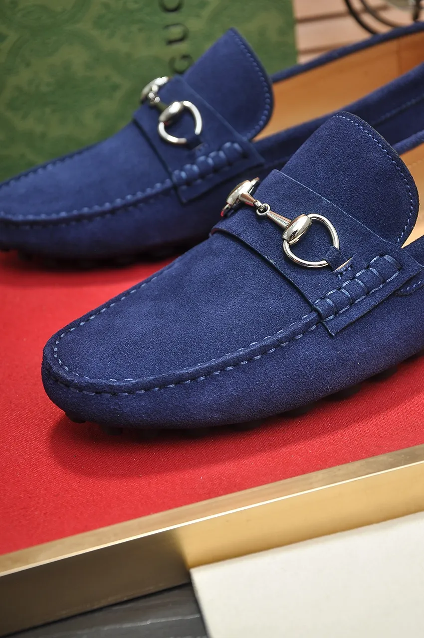 Men's Men's Shoes💰420💶【GUCCI】 (High-end Niuli) New 🍀Gucci*——Gucci Doudou Shoes! Made of imported original cowhide, the inner top layer is comfortable cowhide lining! Original wear-resistant rubber outsole! High quality products! Code number 38-44!